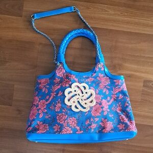 Sam & Libby Blue and Pink Floral Shoulder Bag